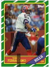 1986 STCC #411 Topps Vince Ferragamo Buffalo Bills Nebraska Cornhuskers Custom
