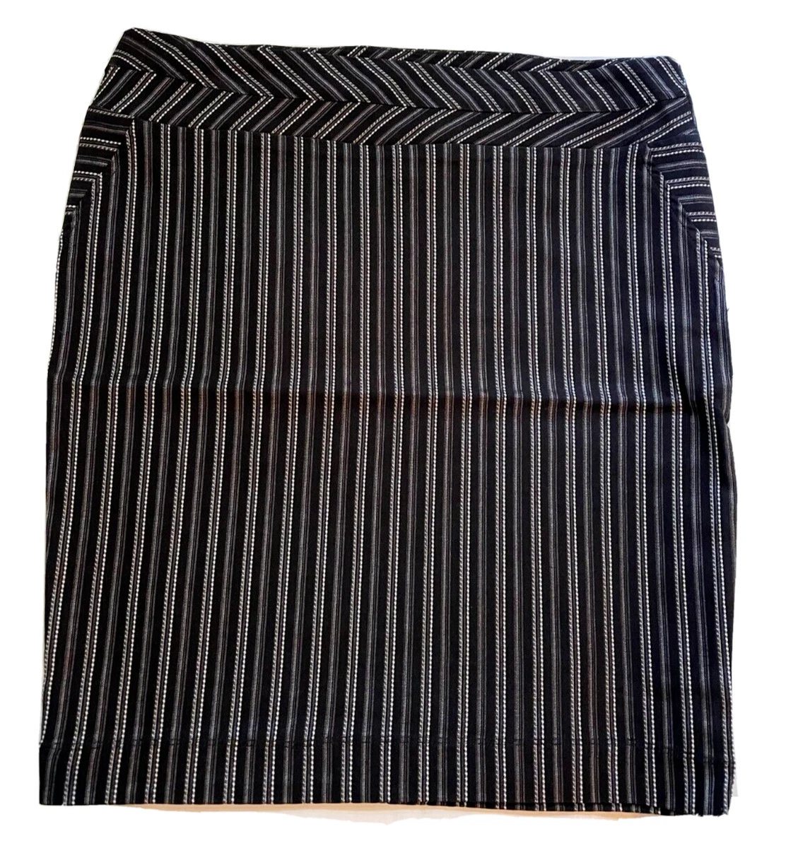 Women's black and cheap white striped pencil skirt