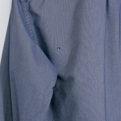 J.Crew Button Up Oxford Shirt Mens Medium - Long Sleeve Distressed Slim Fit Blue - Picture 8 of 9
