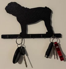 Choose Your Color - English Bulldog Key Chain Holder, Rack Wall Mount 3D Printed