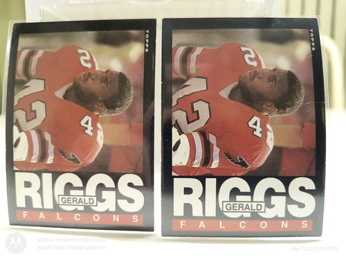Two 1985 Gerald Riggs #19 Atlanta Falcons - two cards