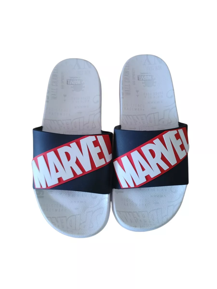 Marvel Spider Man 3-D Marvel print Slide Slipper Shoe Size Mens US 7 EU 39/40