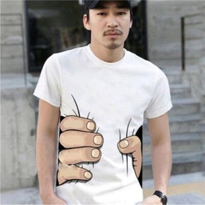HOT-NEW-Men-039-s-Fashion-3D-Printed-T-shirt-Big-Hand-Funny-Sleeve-Short-Tee-Shirt