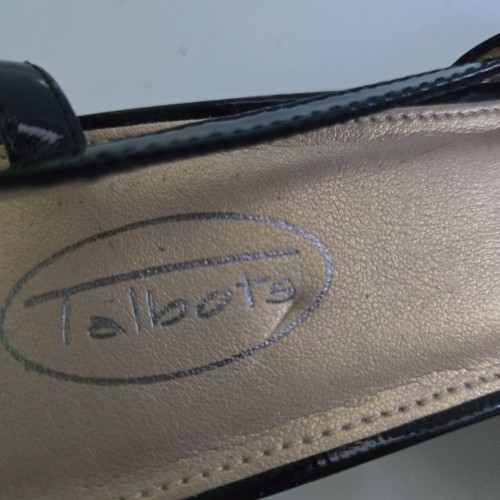 Talbots Neutral Woven Square Toe Sling Back Kitten Heel Shoes Size 9B - Picture 6 of 7