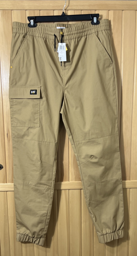Caterpillar Men's Tie Waist Stretch Ripstop Cargo Pants Kelp (Khaki ) XL NWT - Picture 2 of 11
