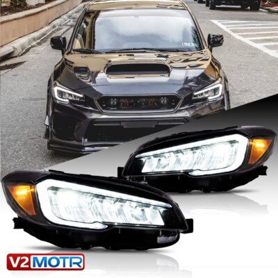 For Subaru WRX 2015-2021/STI 15 16 17 VLAND LED Headlights w/Start-Up Animation