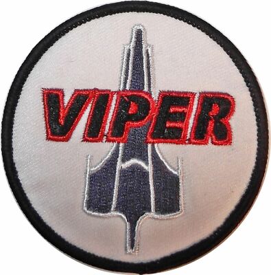 Battlestar Galactica BSG Viper Logo 3'' Diameter Embroidered Iron on Patch