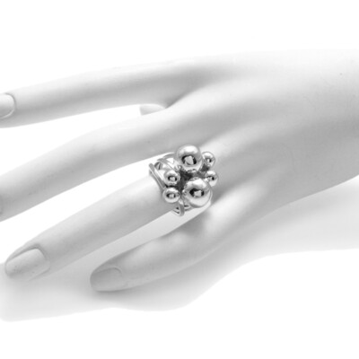 Guaranteed 925 Sterling Silver Stunning Multi-Ball Cluster Women's