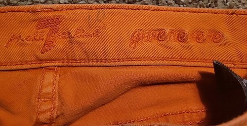 7 for all mankind Gwenevere Skinny Leg Damenjeans Gr. 29 orange - Bild 2 von 8