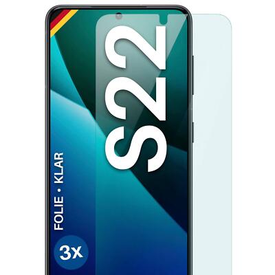 3x Schutzfolie für Samsung Galaxy S22 Displayschutz HD Klar flexibel kein Glas