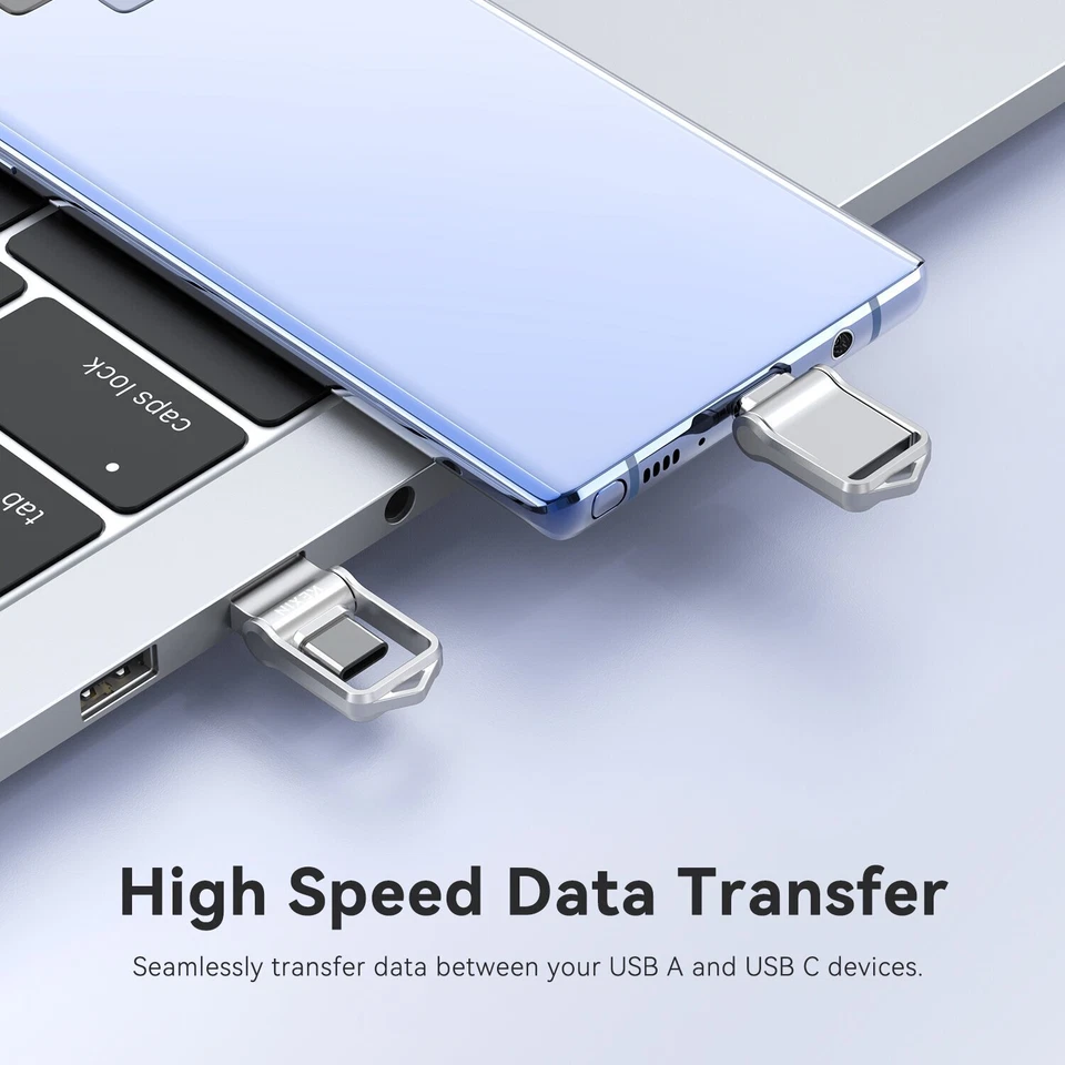 Kootion Metal Mini USB 3.0 32GB 64GB 1/ 5/10 Stück 2 in1 Type C USB Stick Memory - Bild 4 von 4