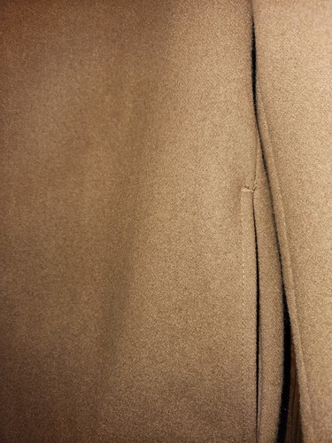 Topman Men's Classic Fit 3 Button Wool Blend Overcoat - Camel - Large - Picture 4 of 8