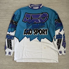 Vintage 1992 AXO Sport Gel Print Motocross Jersey Size Large