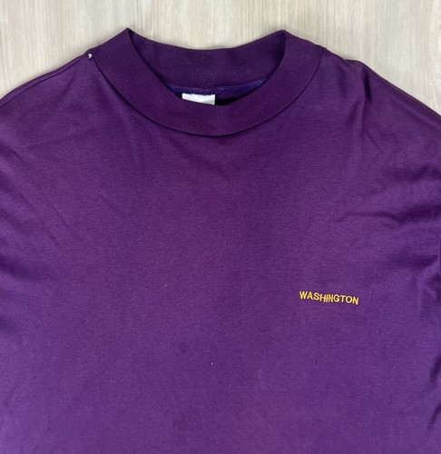 VTG Washington Huskies Embroidered Turtleneck Longsleeve XL Combed Cotton USA - Picture 8 of 12