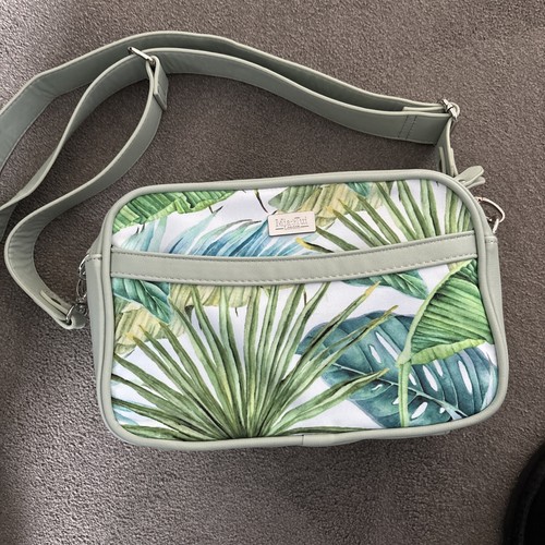 Aspen Mia Tui Cross Body Bag mint Palm leaf design
