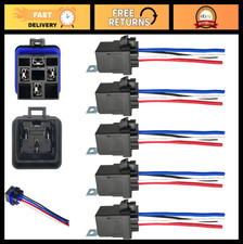5-Pack 40/30AMP 12V DC Waterproof SPST Automotive Relay with Heavy Duty Wires