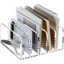 Briefablage Acryl Organizer 5 Fächer Transparent Schreibtisch Dokumentenhalter