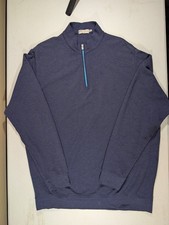 Peter Millar 1/4 Zip Blue Pullover, Crown Comfort. Size XXL. Read More..