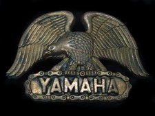SL11150 VINTAGE 1980 **YAMAHA** MOTORCYCLE SOLID BRASS BELT BUCKLE