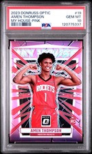 2023-24 Donruss Optic - Amen Thompson - RC My House Pink Prizm /25 - PSA 10