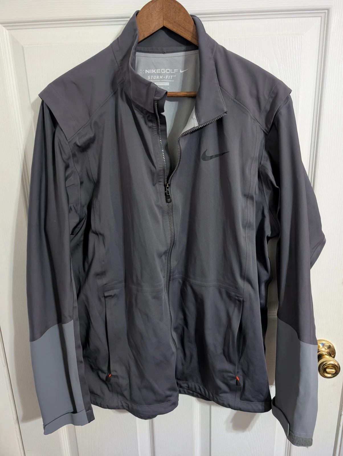 Nike Golf Mens Jacket Gray Hyperadapt Storm Fit Full Zip Size Large