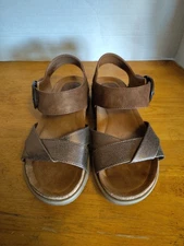 Eurosoft Sofft Womens Galiana Sandals Slingback Strappy Brown Metallic Vegan 6.5