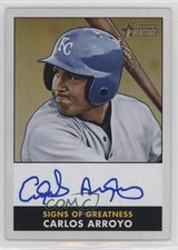 2007 Bowman Heritage Signs of Greatness Carlos Arroyo #SG-CA Auto n1u