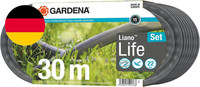 Gardena Liano Life Textilschlauch 1/2 Zoll, 30M Set: Hochflexibler Gartenschlauc