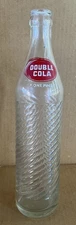 Vintage Double Cola 16oz ACL Soda Bottle - Swirl Glass Circa 1960's