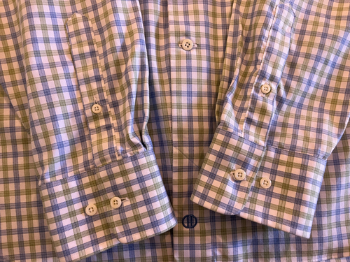 DAVID DONAHUE SZ 18 - 36/37 100% COTTON LS DRESS SHIRT - NO WEAR - Picture 9 of 10