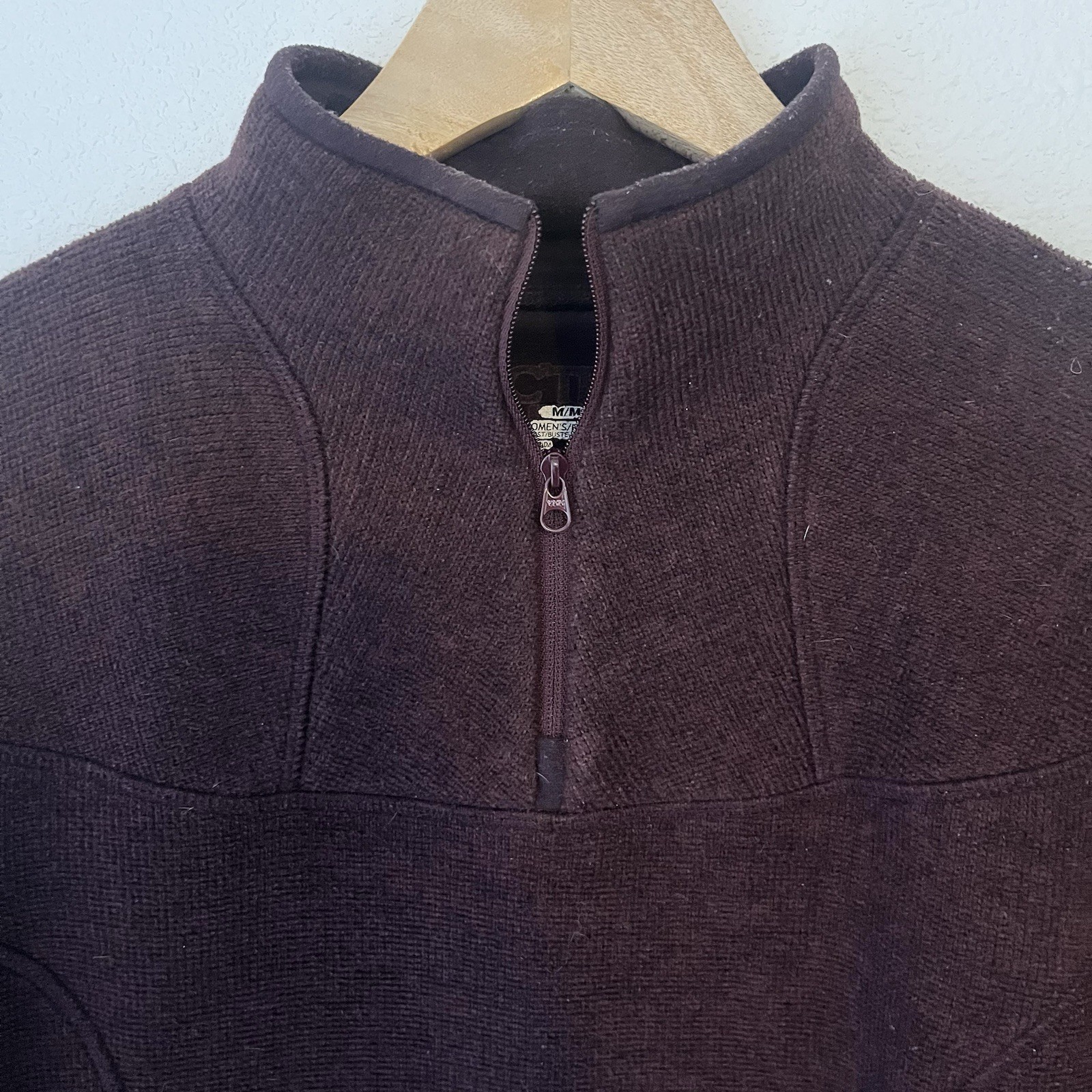 Arc'teryx Women's Polartec Fleece Medium Jacket 1/4 Zip Pullover Burgundy Maroon thumbnail 4