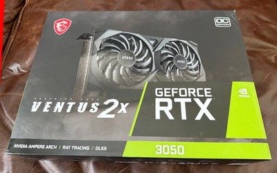 MSI GEFORCE RTX 3050 VENTUS 2X 8G OC Graphics Card NVIDIA 8 GB GDDR6 SEALED