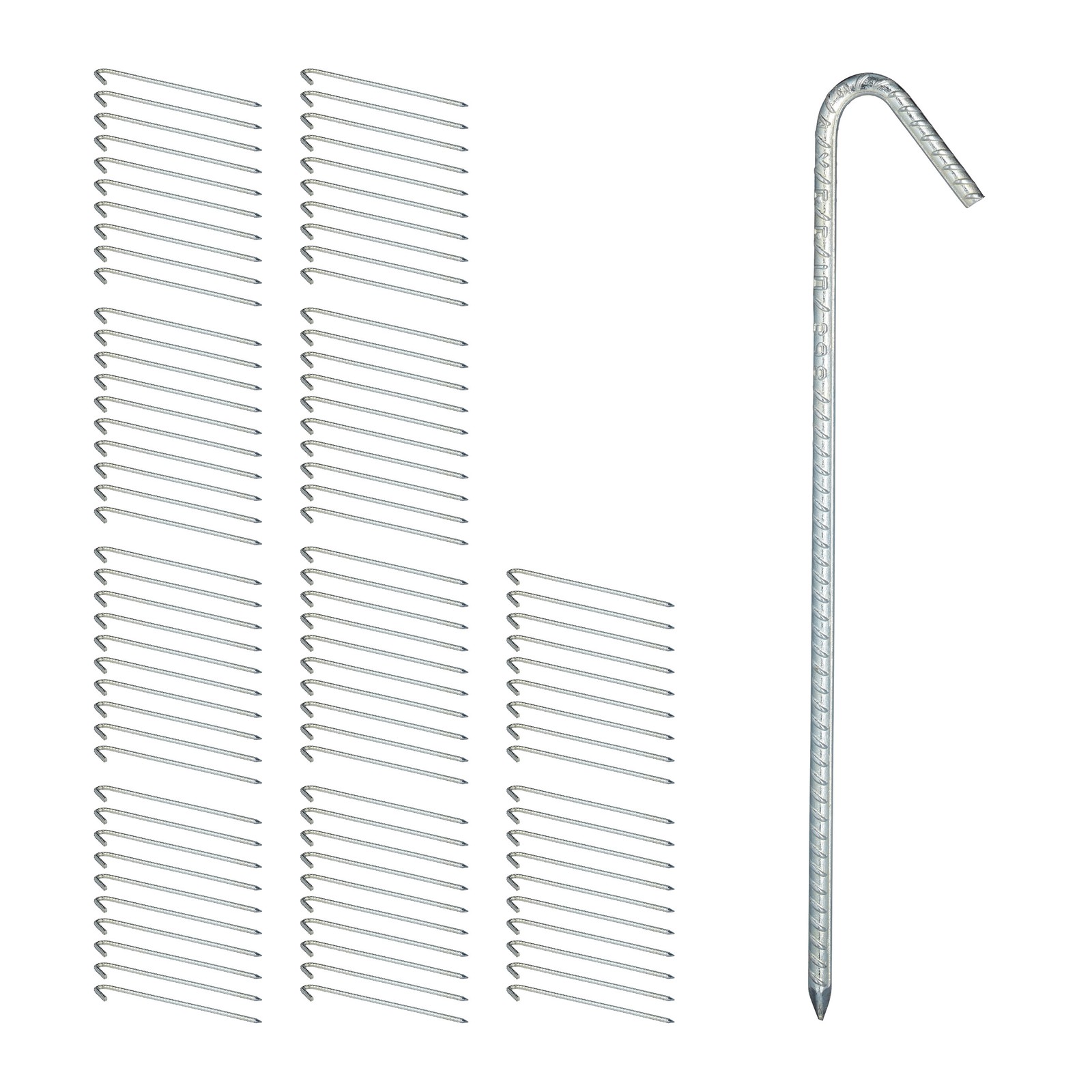 Piquetas camping xl estacas de acero anclajes para toldos 39 cm 100 unidades