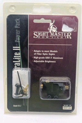 USA Sight Master Bow Sight Ultralite II Power Pack Battery Fiber Light USA MADE