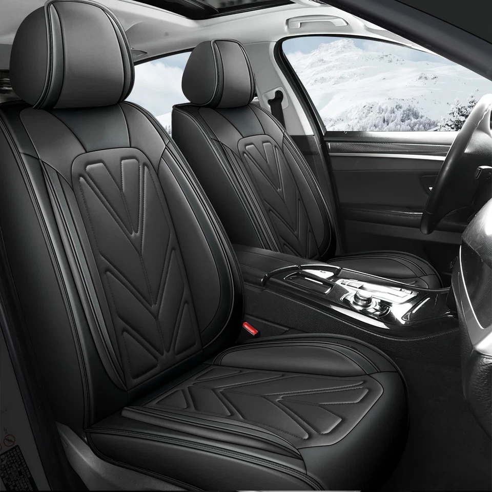 For HONDA Leather Car Seat Covers Protector 5-Seat Front Rear Full Set Cushion Foto 2 de 4