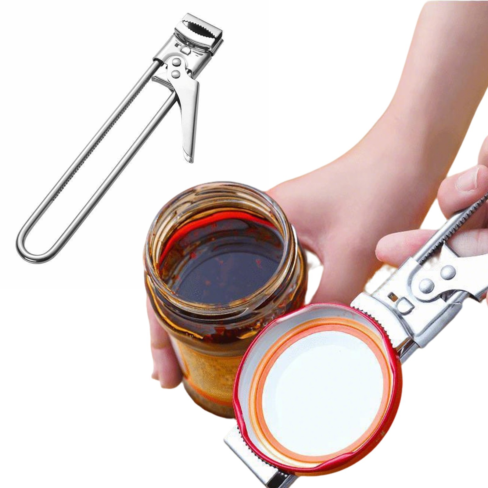 1 Counts Jar Opener for Weak Hands, Multifunctional Adjustable Can Opener, Stain