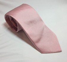 Nordstrom Men's 100 Silk USA Made Solid Pink Rose Repp Tie W/ Tag 3.5x59.5"