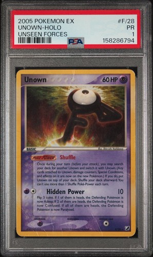 Unown graded PSA 1 for sale on eBay