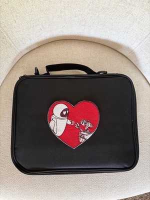 NEW Wall E & Eve Red Heart Embroidery Pin Bag for Disney Pin Collections