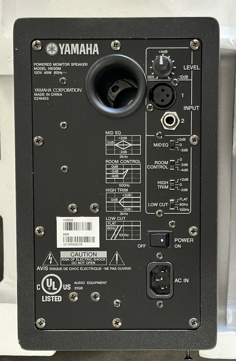 スピーカー・ウーファー YAMAHA POWERED MONITOR SPEAKER HS 50M Yamaha HS50M - Single - Vintage King