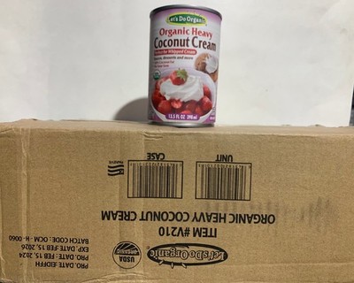 12x Lets Do Organic Heavy Coconut Cream - Vegan Whipped Cream, Coconut Cream