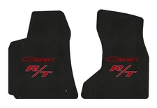 Lloyd Loop Front Mats for '06-10 Charger w/Red on Black Charger w/RT