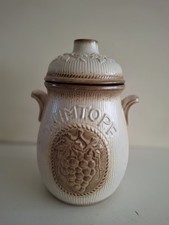 West Germany Rumtopf Scheurich Jar 801-28 Vintage Ceramic Lidded Cream & Brown