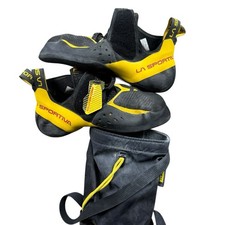 la sportiva climbing shoes solution comp mens size 10 US, 43 + Organic Chalk Bag