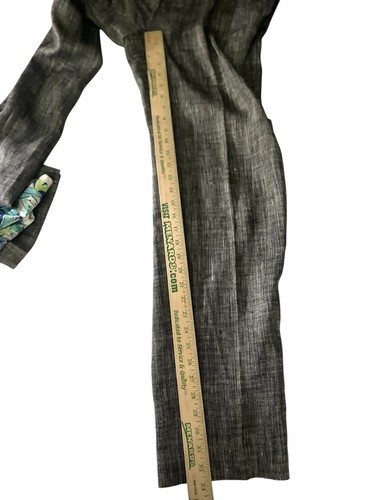VINTAGE 80’s Gianni VERSACE Linen Pleated Pants Italy Wide Leg Size 48 Black - Picture 5 of 7