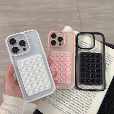 3D-Saugnapf Handy Hülle Für iPhone 17 16 15 14 13 12 Pro Max Mini Air Silikon