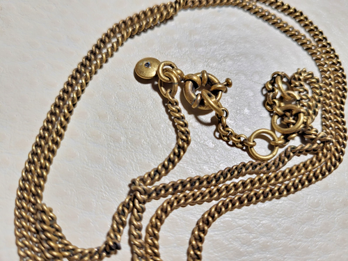 2-J. CREW NECKLACE PENDANTS-ART DECO STYLE-LONG CHAINS - Picture 5 of 11