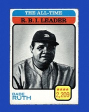 1973 Topps Set-Break #474 Babe Ruth Ldr VG-VGEX (crease) *GMCARDS*