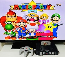 Nintendo 64 (N64) Home Console ‘Black W/Game, Remote, Jumper Pak & Cables!