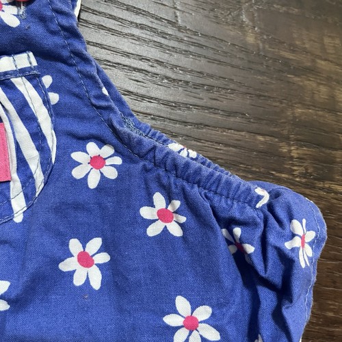 Mameluco de Colección Oshkosh B’gosh Azul Floral Peplum Rayas 6/9m EE. UU. - Imagen 3 de 8